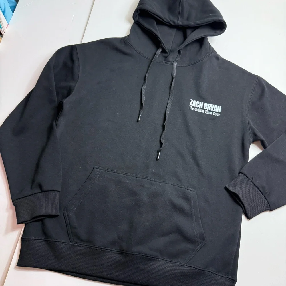 Like new! Zach Bryan The Quittin Time Tour concert black cowboy hat hoodie